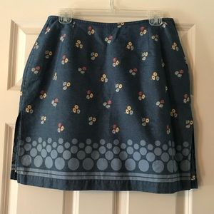 Liz Claiborne Vintage Floral Jean Skort